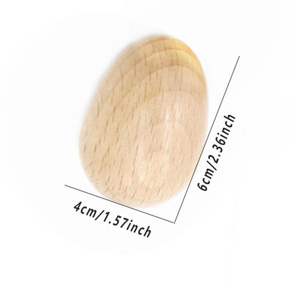 6Pc Wooden Egg Shakers Kids Musical Percussion Instruments Rhythm Rattle Toy Set