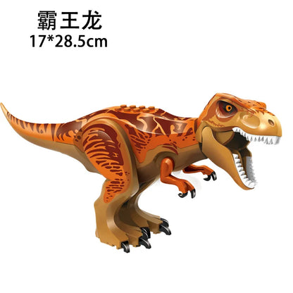 Jurassic World 3 Brutal Raptor Building Blocks Dinosaur Bricks Tyrannosaurus Indominus I-Rex Assemble Toy for Children