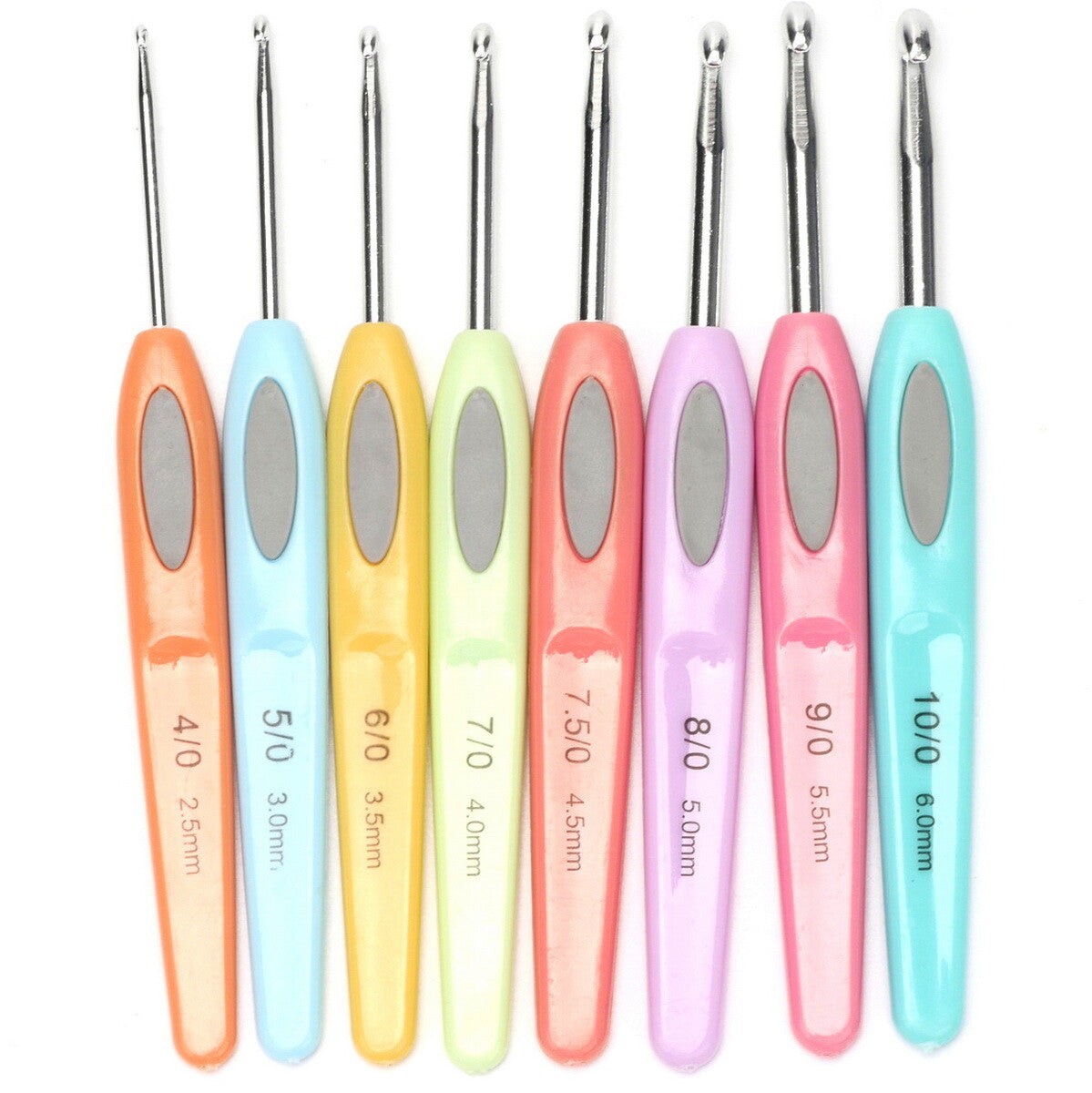 8PCS Crochet Hooks Sewing Tool Kit Yarn Knitting Needles Ergonomic Grip Set AU