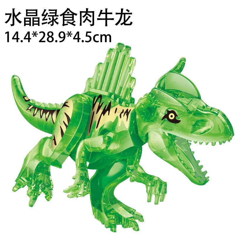 Jurassic World 3 Brutal Raptor Building Blocks Dinosaur Bricks Tyrannosaurus Indominus I-Rex Assemble Toy for Children