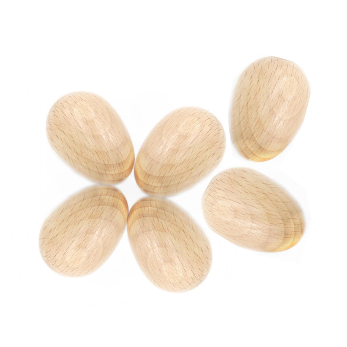 6Pc Wooden Egg Shakers Kids Musical Percussion Instruments Rhythm Rattle Toy Set