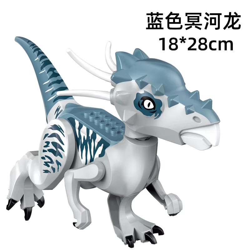 Jurassic World 3 Brutal Raptor Building Blocks Dinosaur Bricks Tyrannosaurus Indominus I-Rex Assemble Toy for Children