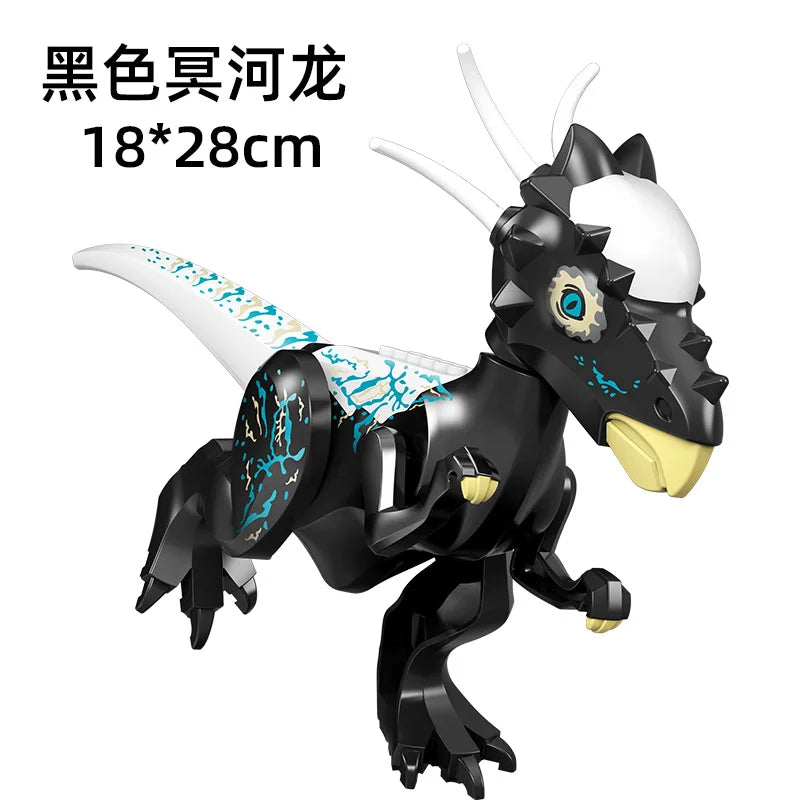 Jurassic World 3 Brutal Raptor Building Blocks Dinosaur Bricks Tyrannosaurus Indominus I-Rex Assemble Toy for Children