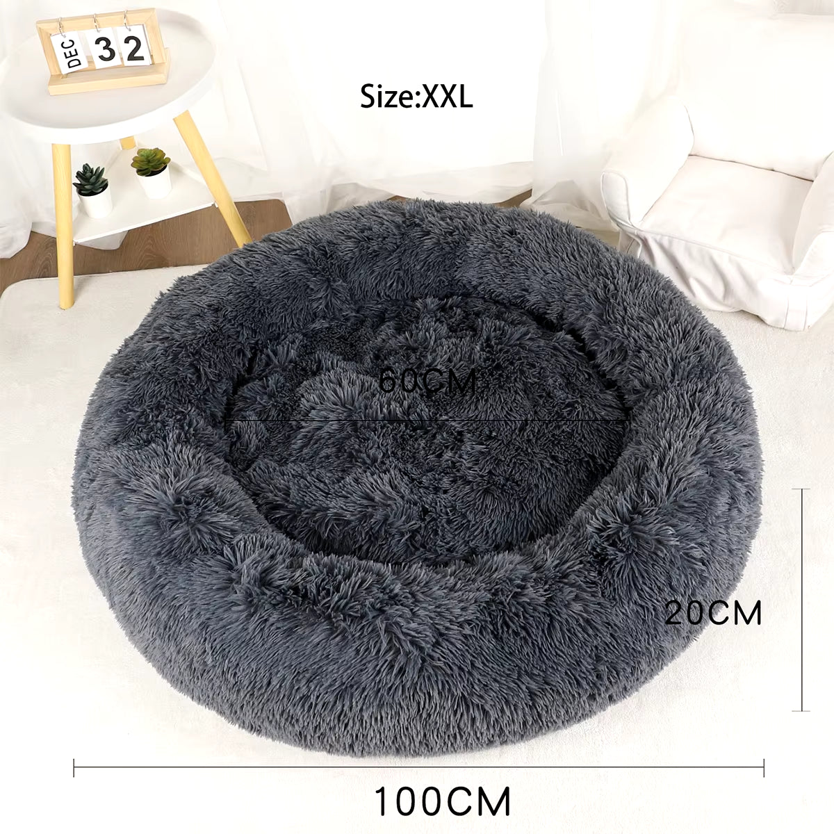 Plush Dog Bed Large Beds for Dogs Washable Medium Small Basket Accessorys Pet Furniture Fluffy Sofa Puppy Kennel Accessories Mat
