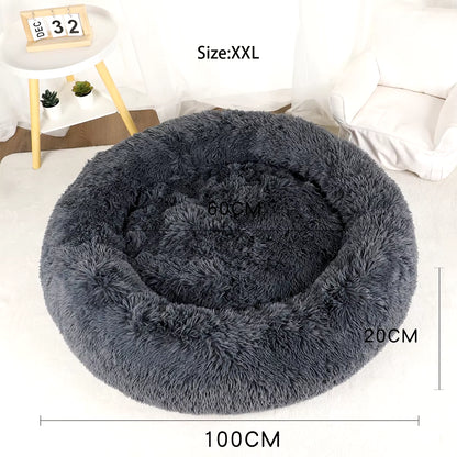 Plush Dog Bed Large Beds for Dogs Washable Medium Small Basket Accessorys Pet Furniture Fluffy Sofa Puppy Kennel Accessories Mat