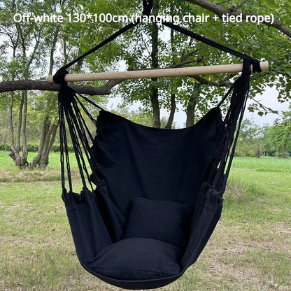 1Pc Leisure Fabric Hammock Chair Outdoor Swing Chair Hammock Dormitory Hammock Chair anti Rollover Hammock with Storage Bag