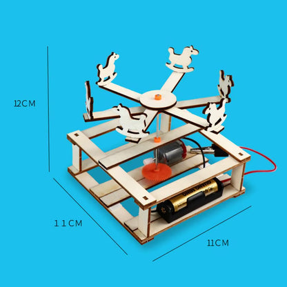 DIY Stem Toys for Children Educational Science Experiment Kit Electric Robot Wooden Puzzle Assembly Model Building for Kids