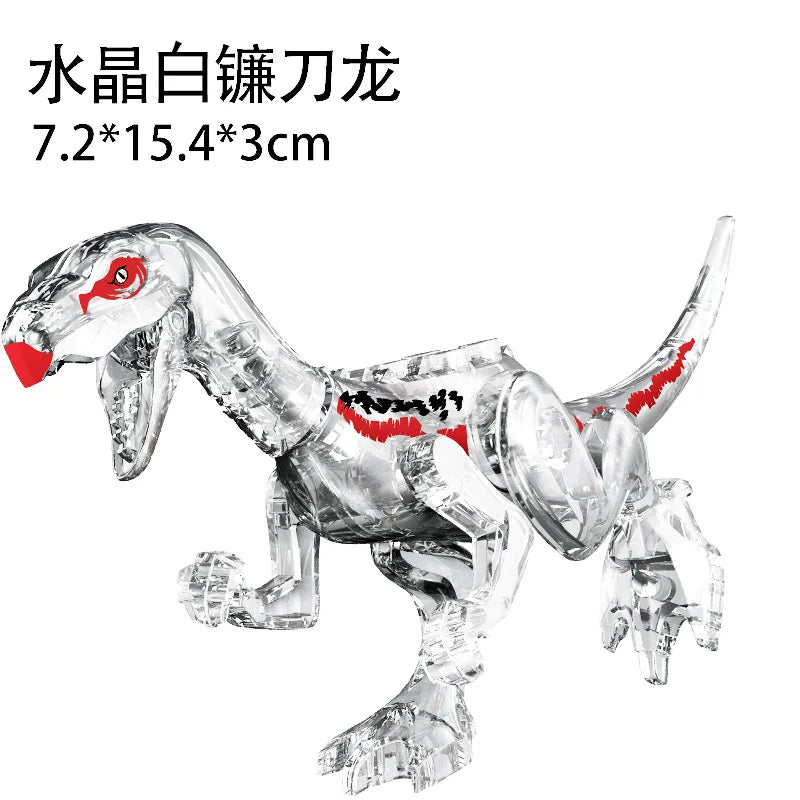 Jurassic World 3 Brutal Raptor Building Blocks Dinosaur Bricks Tyrannosaurus Indominus I-Rex Assemble Toy for Children