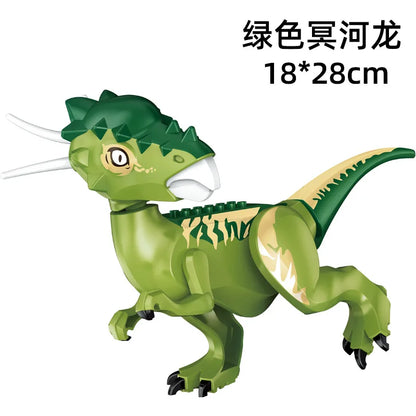 Jurassic World 3 Brutal Raptor Building Blocks Dinosaur Bricks Tyrannosaurus Indominus I-Rex Assemble Toy for Children