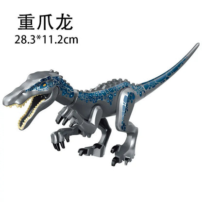 Jurassic World 3 Brutal Raptor Building Blocks Dinosaur Bricks Tyrannosaurus Indominus I-Rex Assemble Toy for Children