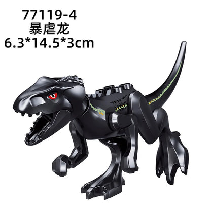Jurassic World 3 Brutal Raptor Building Blocks Dinosaur Bricks Tyrannosaurus Indominus I-Rex Assemble Toy for Children