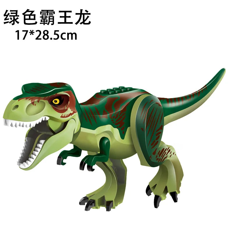 Jurassic World 3 Brutal Raptor Building Blocks Dinosaur Bricks Tyrannosaurus Indominus I-Rex Assemble Toy for Children