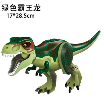 Jurassic World 3 Brutal Raptor Building Blocks Dinosaur Bricks Tyrannosaurus Indominus I-Rex Assemble Toy for Children