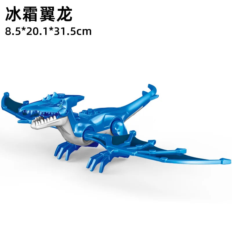 Jurassic World 3 Brutal Raptor Building Blocks Dinosaur Bricks Tyrannosaurus Indominus I-Rex Assemble Toy for Children