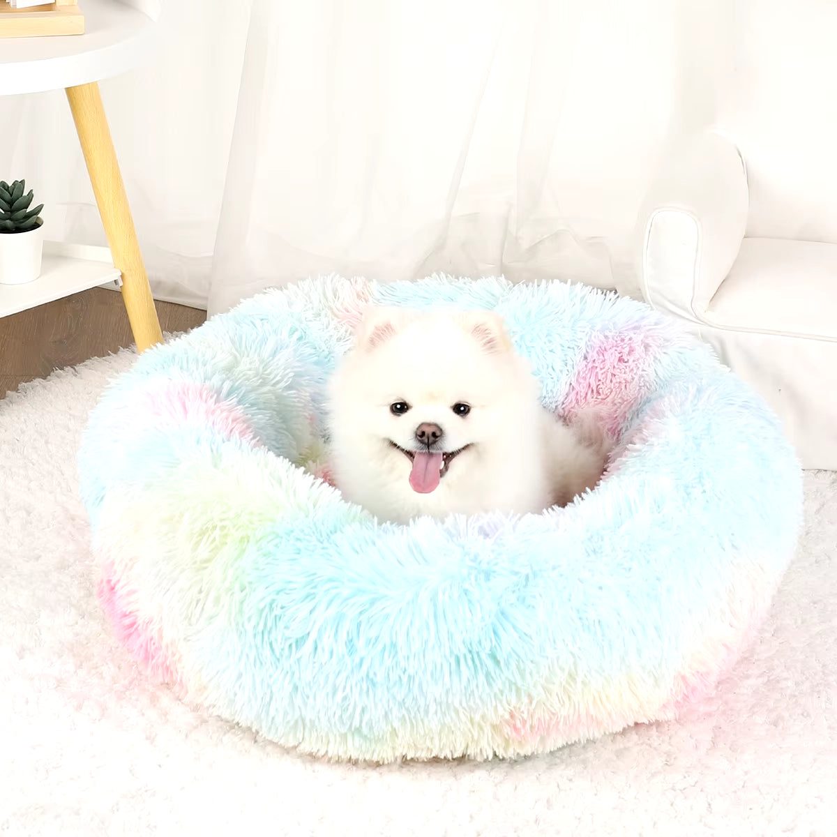 Plush Dog Bed Large Beds for Dogs Washable Medium Small Basket Accessorys Pet Furniture Fluffy Sofa Puppy Kennel Accessories Mat
