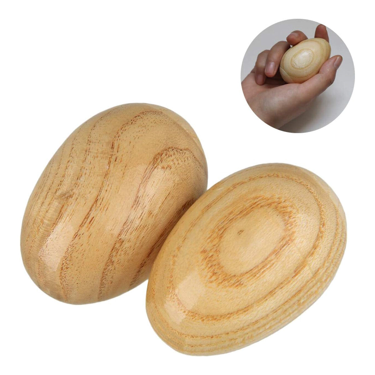 6Pc Wooden Egg Shakers Kids Musical Percussion Instruments Rhythm Rattle Toy Set